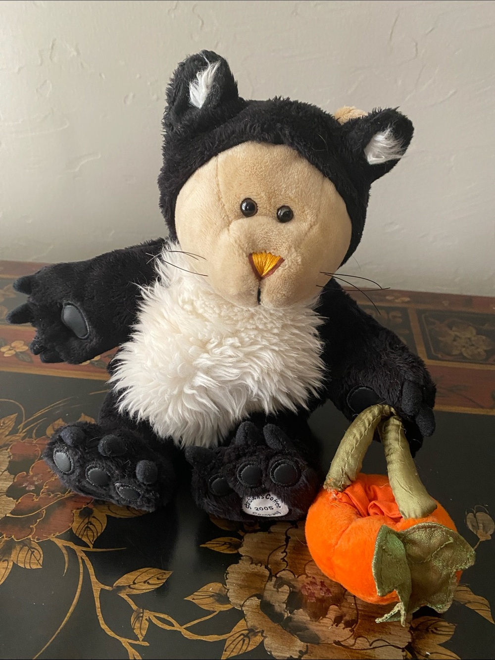 Starbucks Bearista as Cat for Halloween